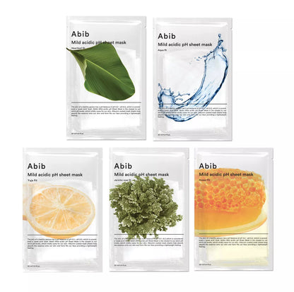 Abib - Mild Acidic pH Sheet Mask Set (10pc) - 5 Types Abib